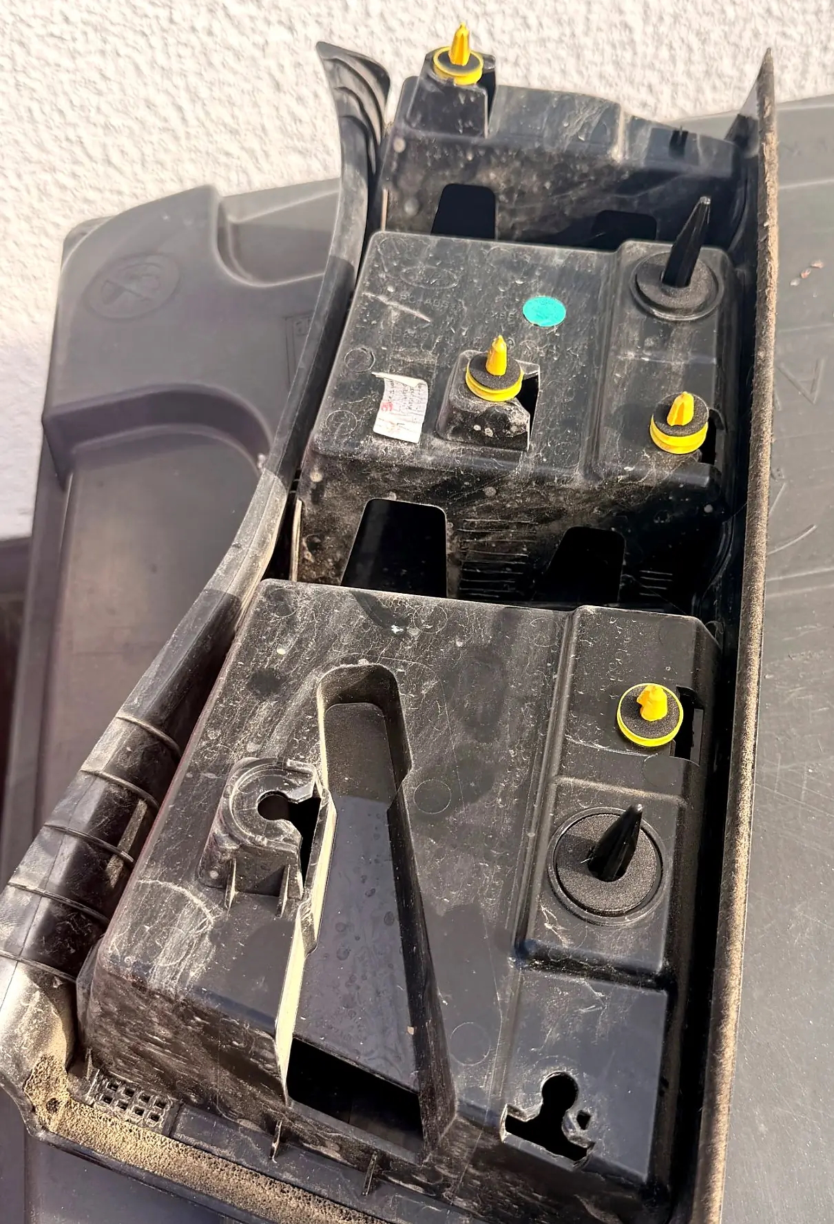 Back side of the original Land Rover D-pillar trim